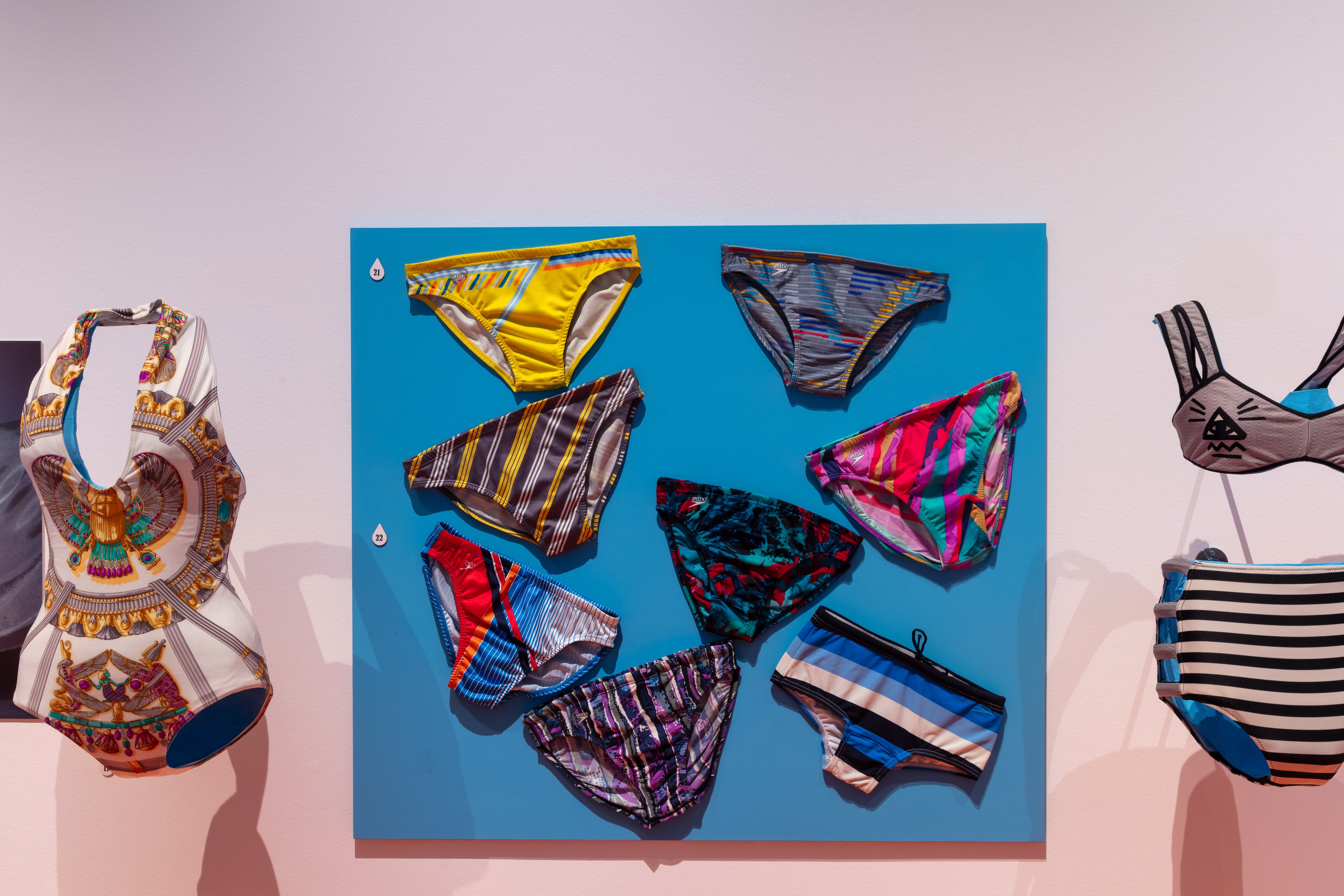 Skimpy swim briefs on display at The Design Museum