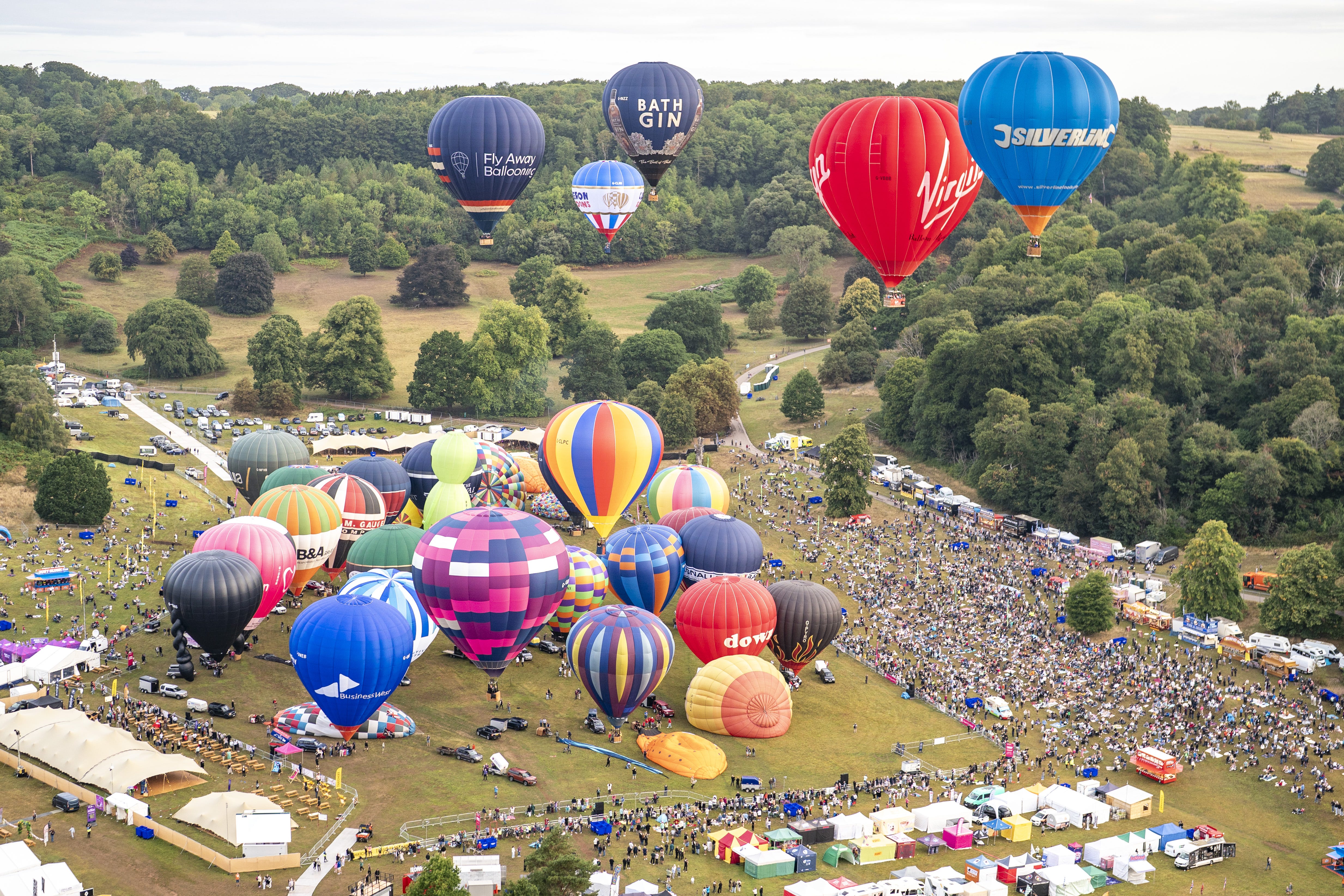 Around 90 balloons took part in the mass ascent on Friday morning (Ben Birchall/PA)