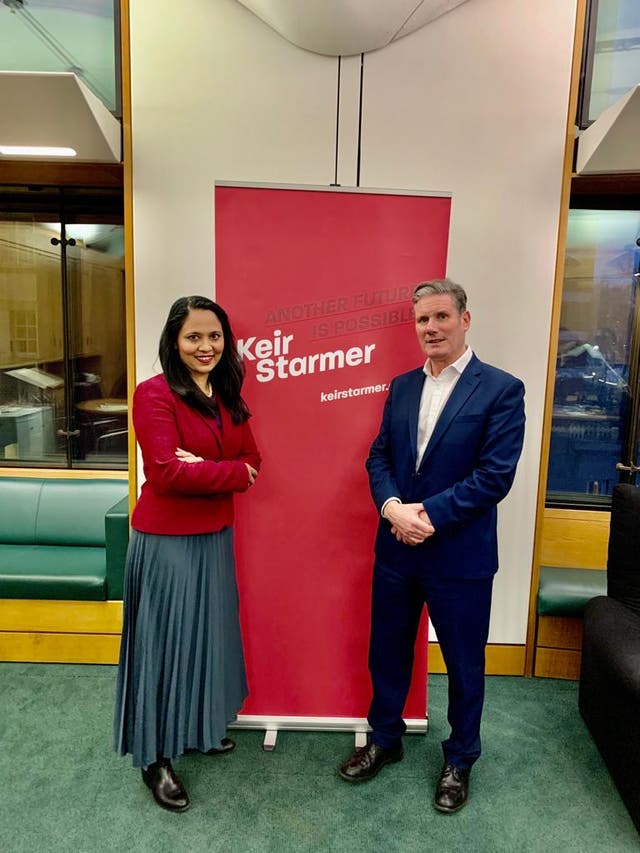 <p>Rushanara Ali, former homelessness minister, with Keir Starmer</p>