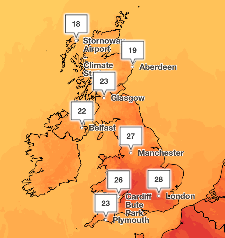 The temperature is expected to rise on Monday, Tuesday and Wednesday