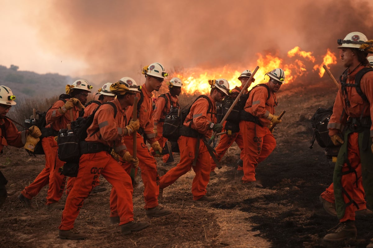California wildfires: Thousands near LA ordered to evacuate as fast-moving Canyon fire spreads