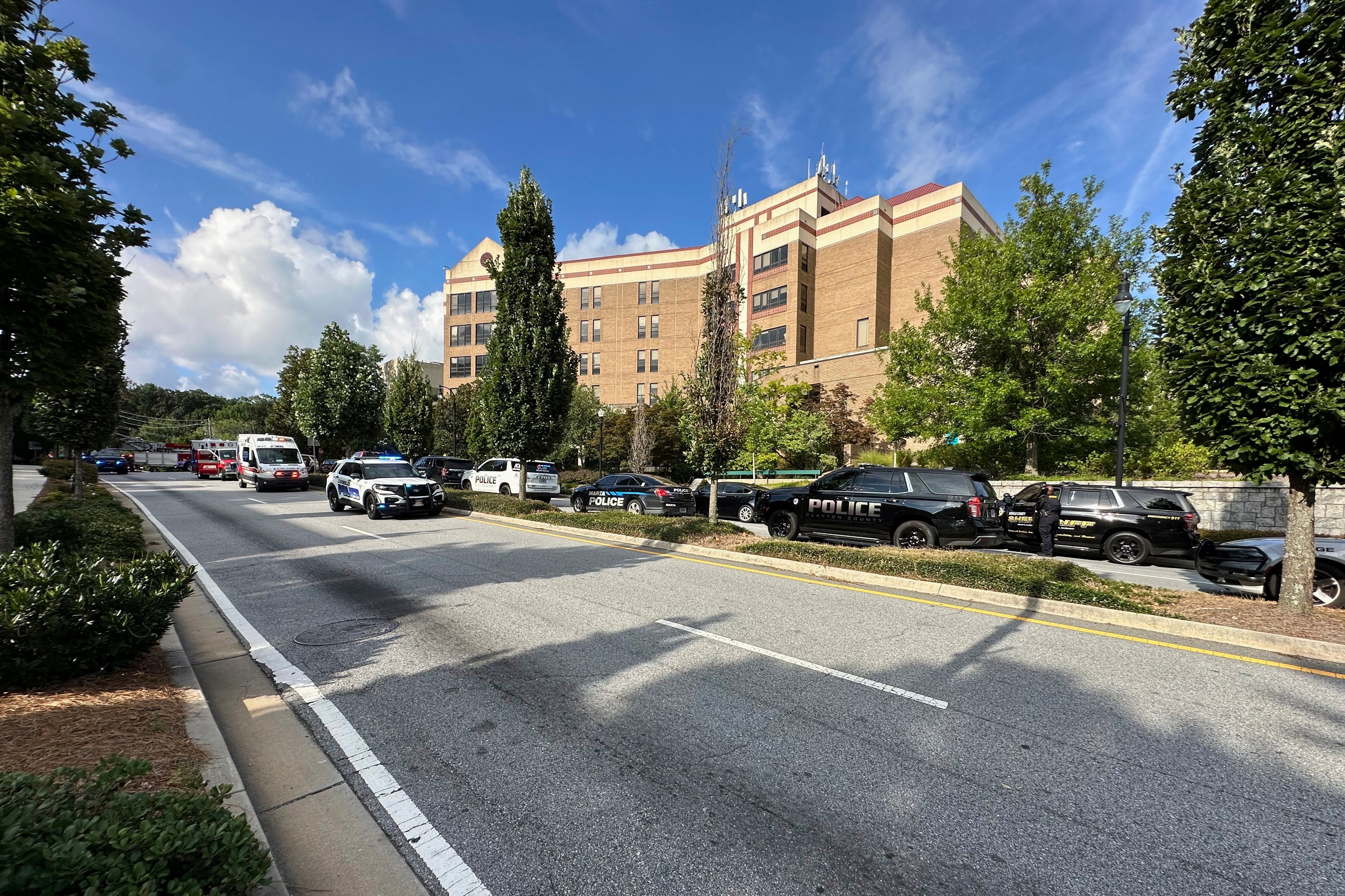 The scene near the university