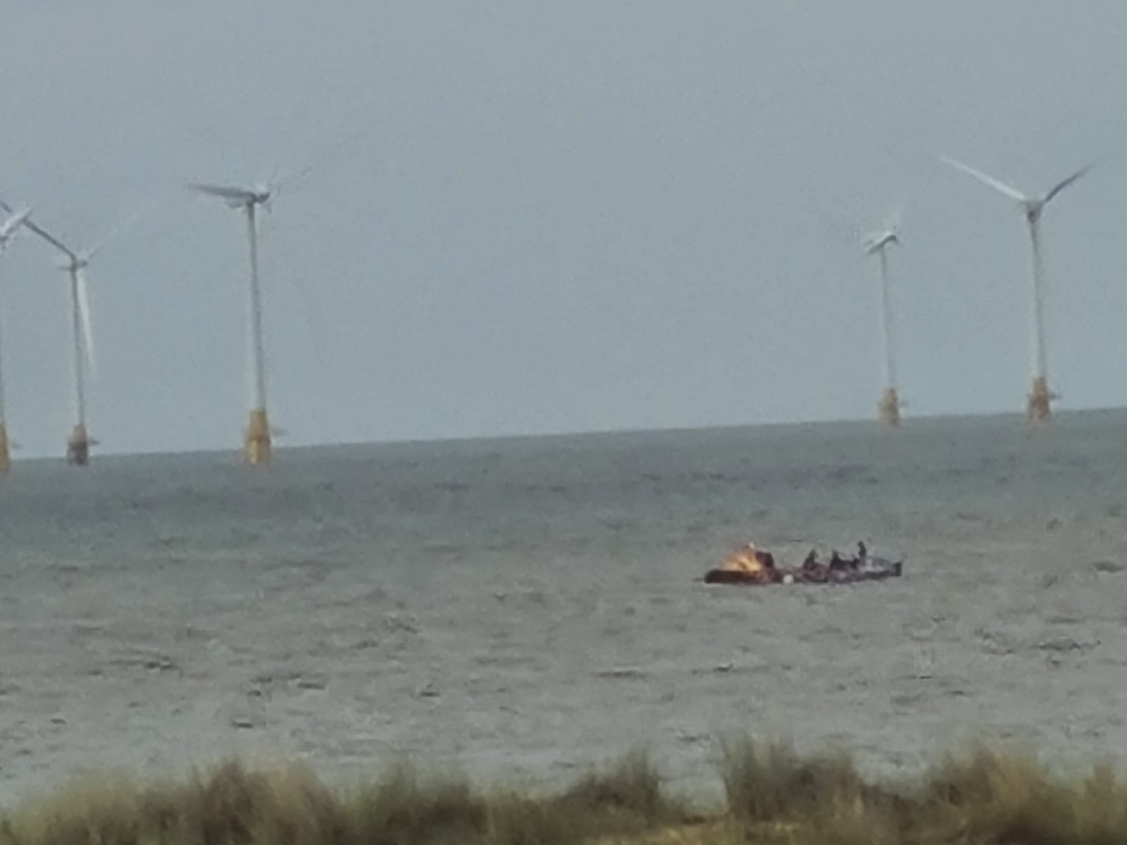 The now-independent MP for Norfolk had posted a picture on social media on Thursday night showing a boat near some wind turbines off the Norfolk coast.