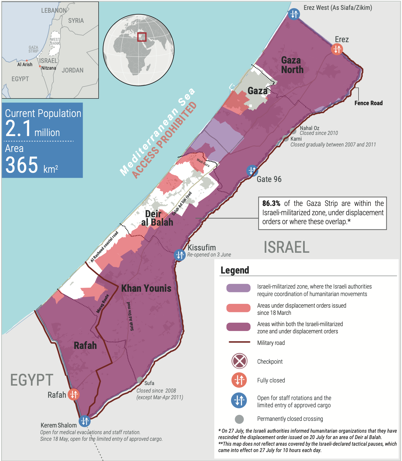 The Israeli military says it controls around 75 per cent of Gaza