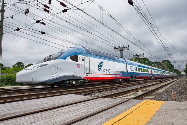 <p>Amtrak's new 160mph tilting train</p>
