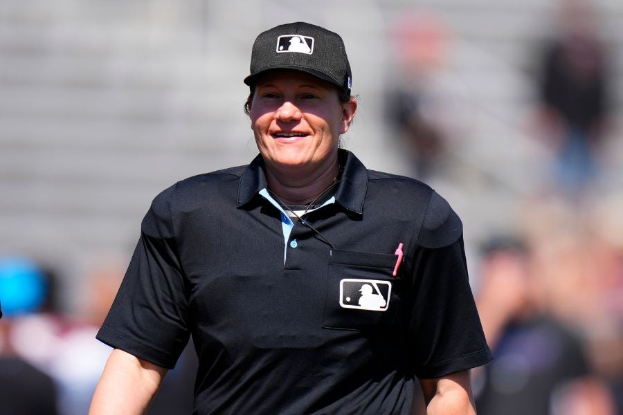 Jen Pawol made history Saturday as the first-ever female umpire in an MLB regular-season game