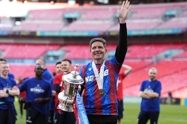 Oliver Glasner is ready for another ‘dream’ day out at Wembley (Nick Potts/PA)