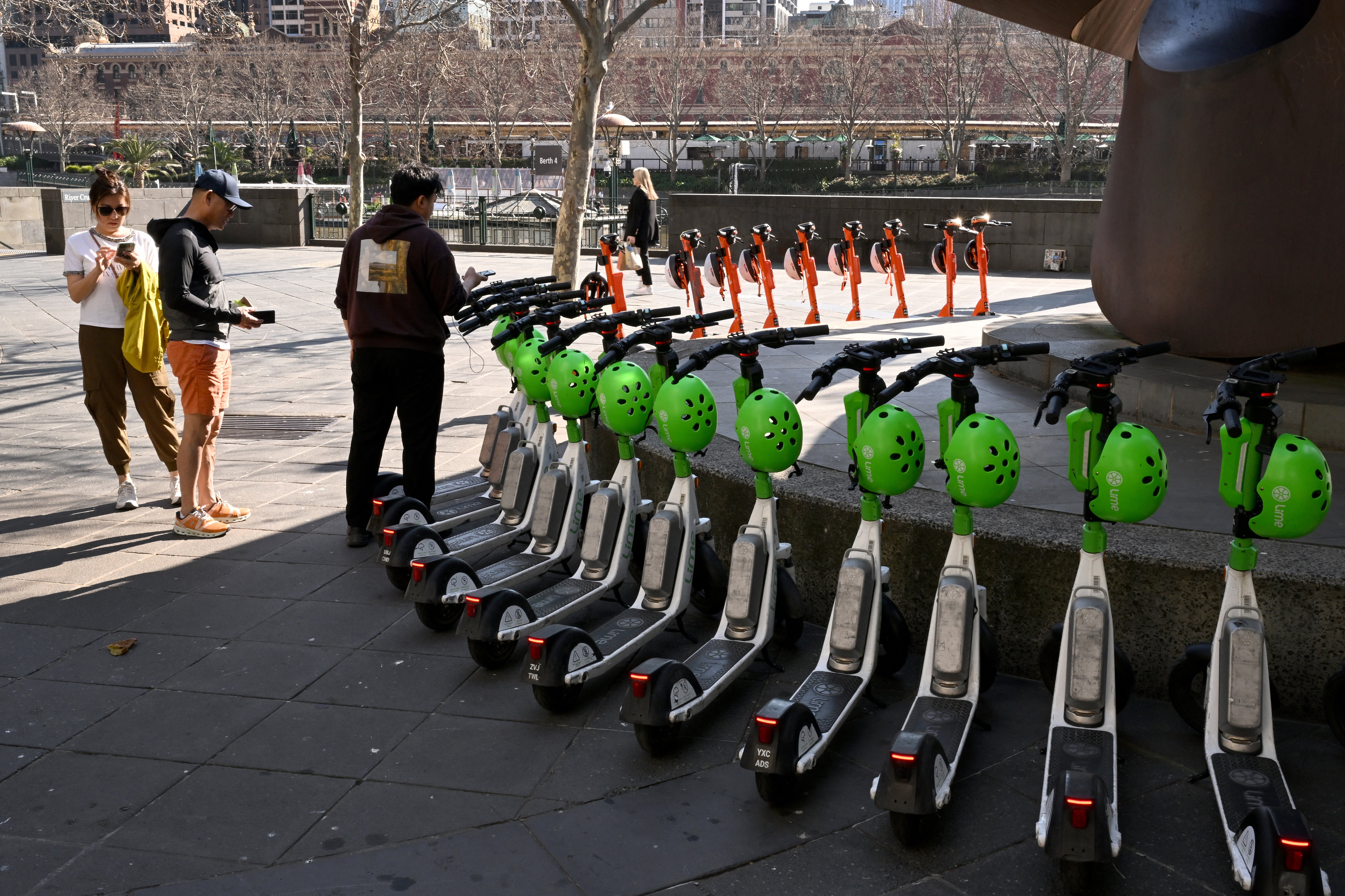 Electronic scooter file for employment in Melbourne Central Business Area