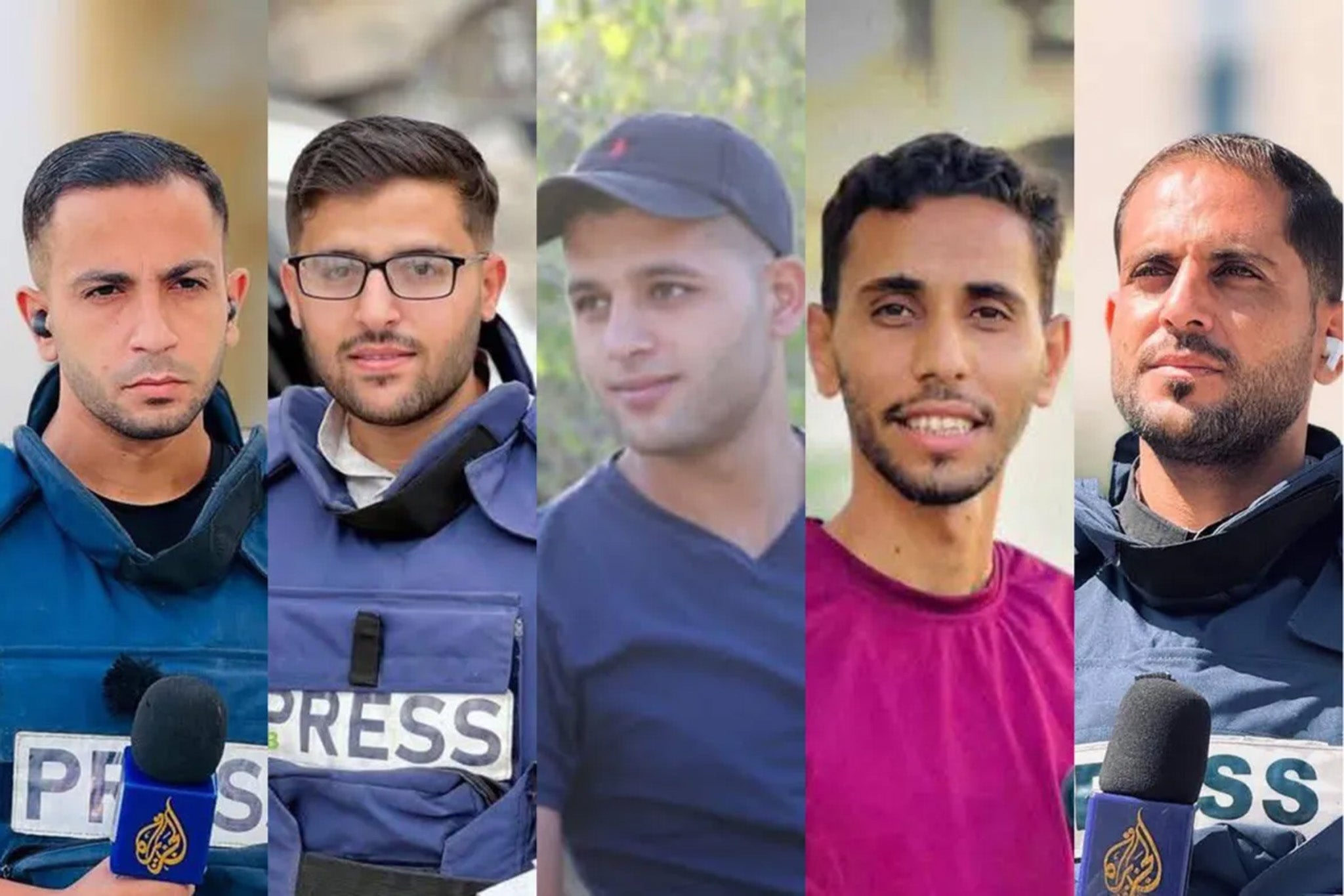 Anas al-Sharif, Ibrahim Zaher, Mohammed Noufal, Moamen Aliwa and Mohammed Qreiqeh Late on Sunday, an Israeli strike shook al-Shifa Hospital in Gaza City, targeting a journalists’ tent by the gate.As people rushed to help, it became apparent that five Al Jazeera staff had been killed, including Anas al-Sharif, one of the most famous faces of Arabic reporting from Gaza.