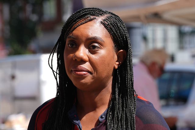 Conservative leader Mrs Badenoch visited Epping (Lucy North/PA)