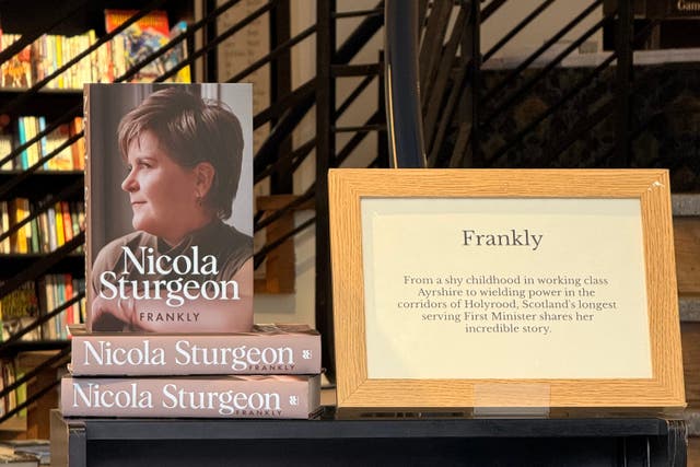 Nicola Sturgeon’s memoirs are on sale in Waterstones (Craig Meighan/PA)