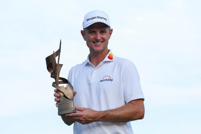 <p>Justin Rose defeated JJ Spaun in a play-off at the FedEx Championship</p>