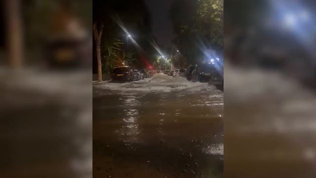 <p>Burst water main floods Islington street as dozens evacuated from their homes </p>