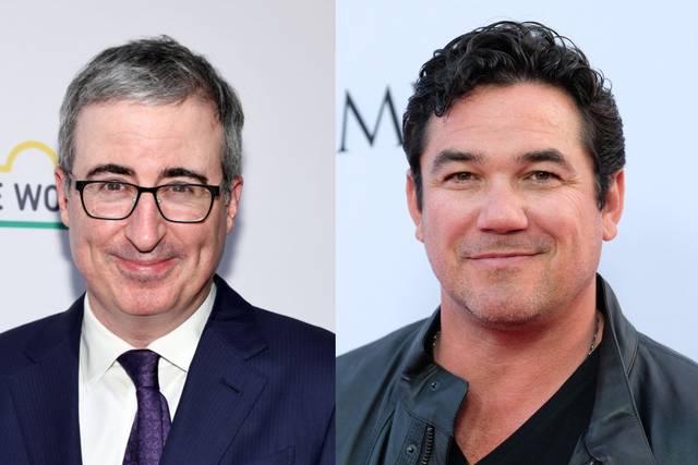 <p>John Oliver and Dean Cain</p>