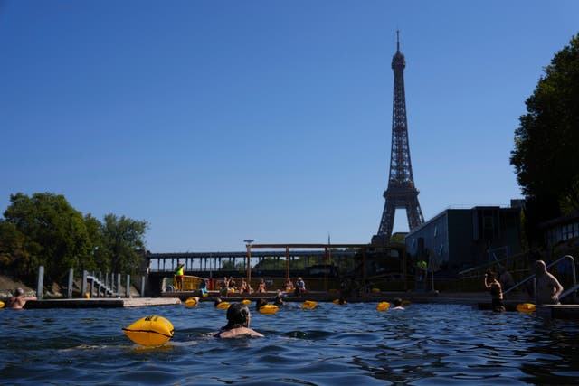 <p>France Seine Swimming</p>