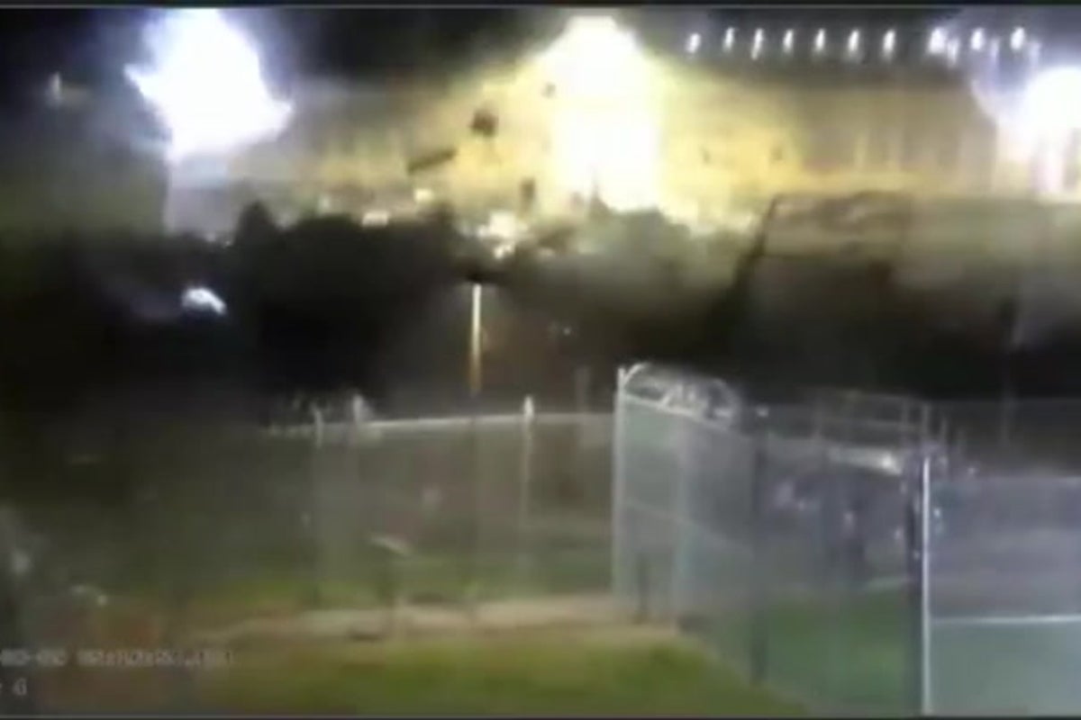 Roof of prison is ripped off by 80mph winds