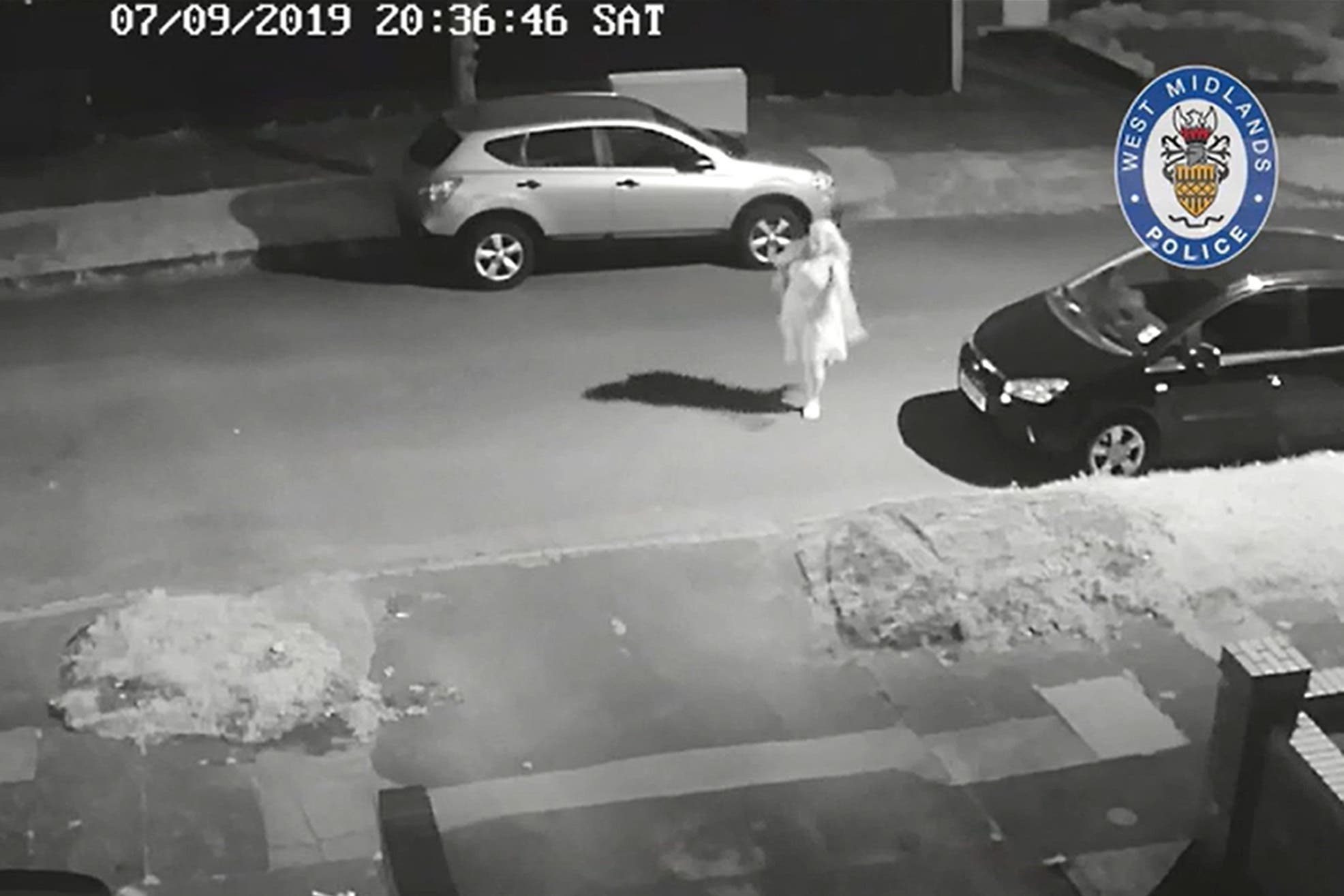 Undated handout CCTV image issued by West Midlands Police that was shown to a jury at Birmingham Crown and is said to show US citizien Aimee Betro in Birmingham (West Midlands Police/PA)