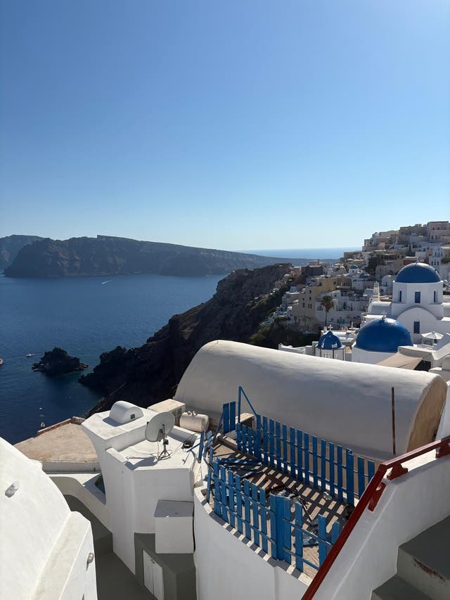 <p>Fewer crowds on the island made taking pictures of Santorini’s blue domes a lot easier</p>
