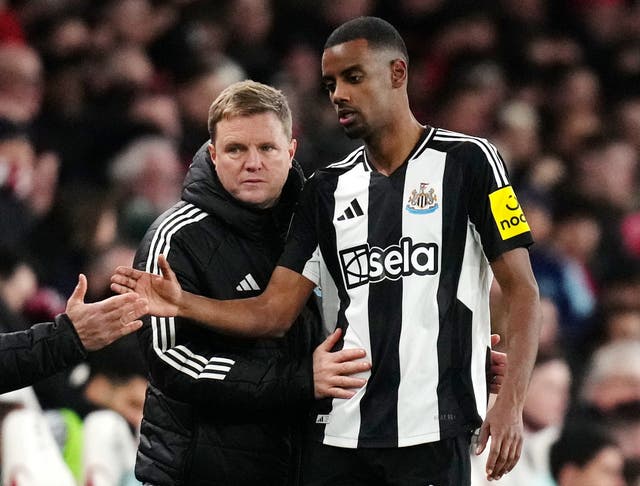 <p>Newcastle boss Eddie Howe has said the club will make the final decision over Alexander Isak’s future (John Walton/PA)</p>