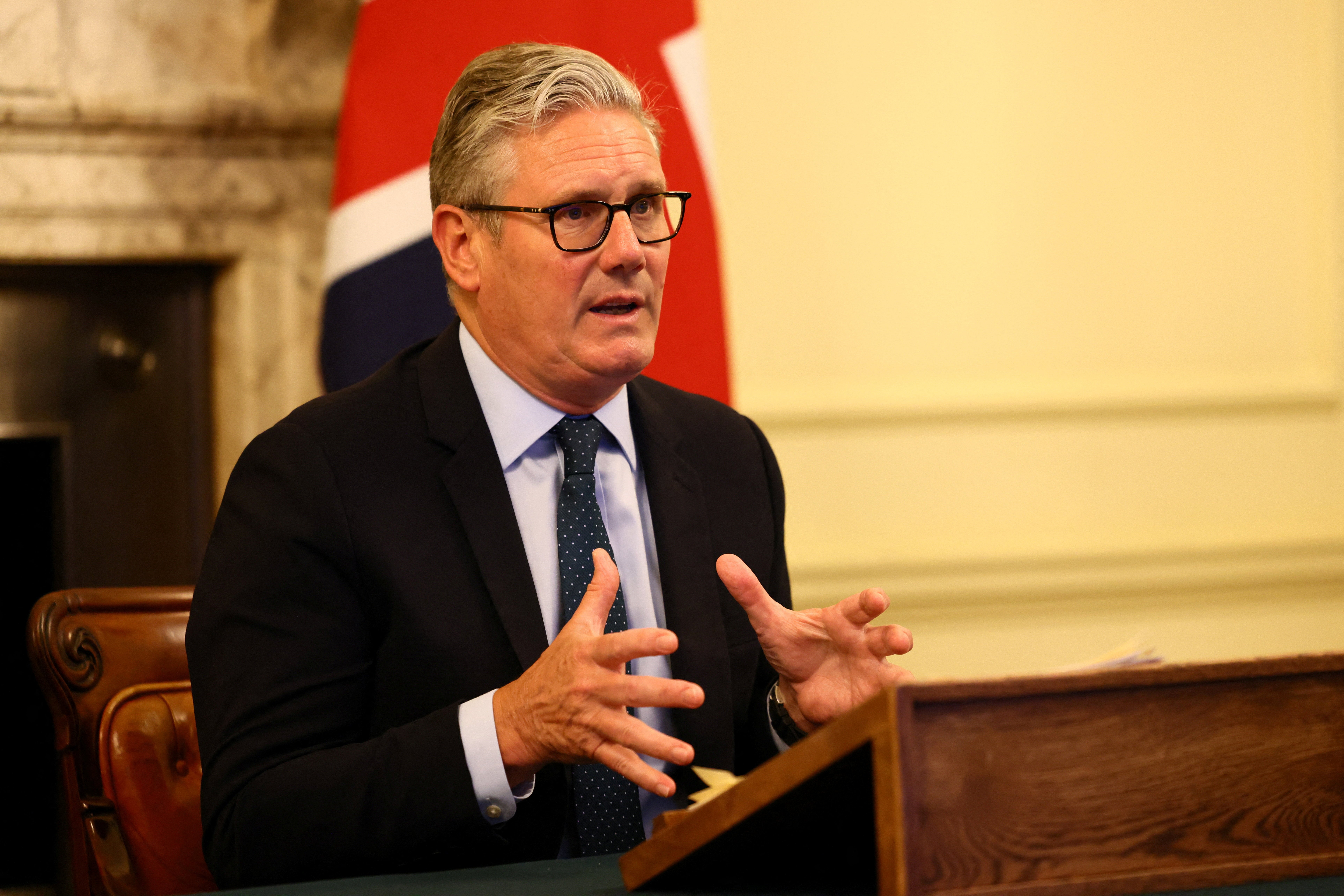 Keir Starmer has said that international borders ‘cannot be changed by force’