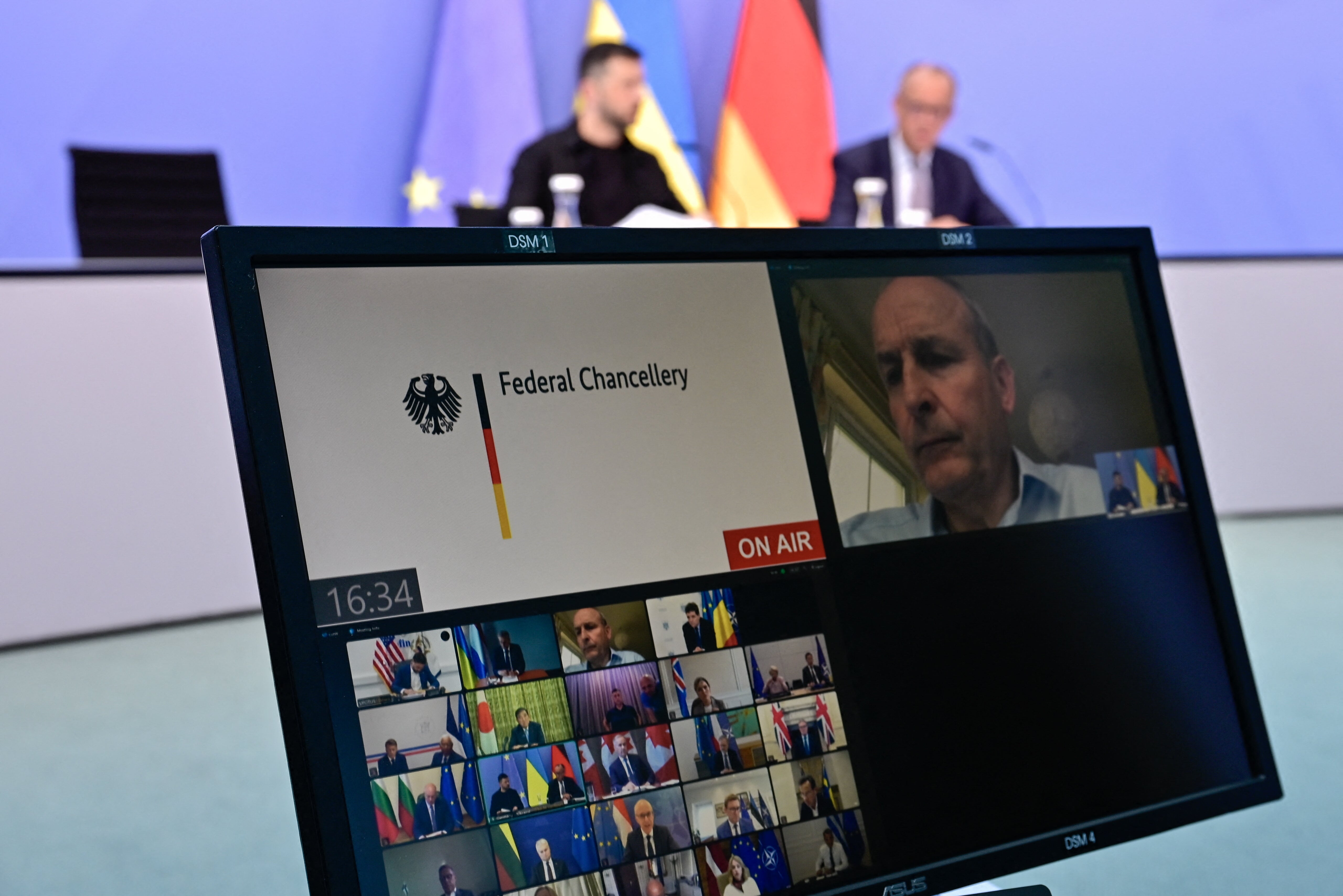 Volodymyr Zelensky also joined Sir Keir Starmer and other ‘coalition of the willing’ leaders who wish to police any future peace agreement between Moscow and Kyiv