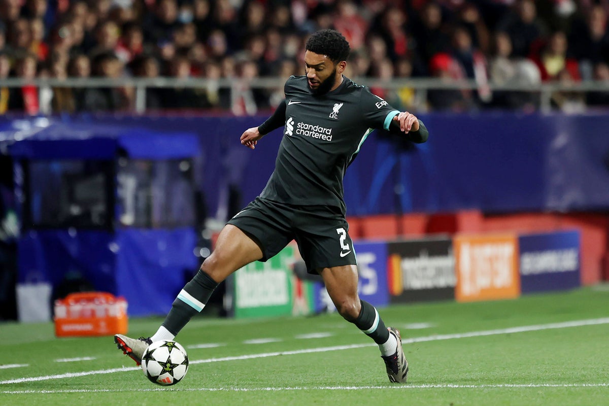 Joe Gomez returns to Liverpool training ahead of Friday&rsquo;s Premier League opener