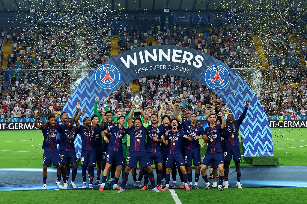 PSG lifted the Uefa Super Cup