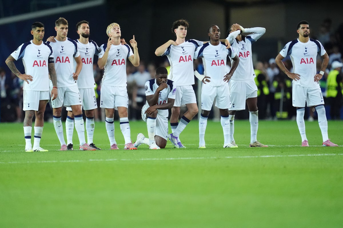 Tottenham squander late two-goal lead before Super Cup shoot-out defeat to PSG