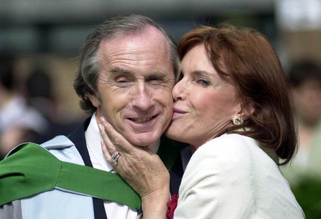 <p>Stewart and his wife Helen in 2001 </p>