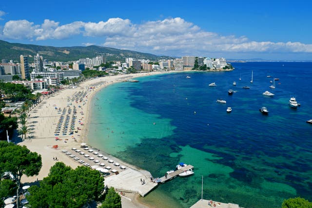 <p>The incident occured at Magaluf Beach in Mallorca</p>