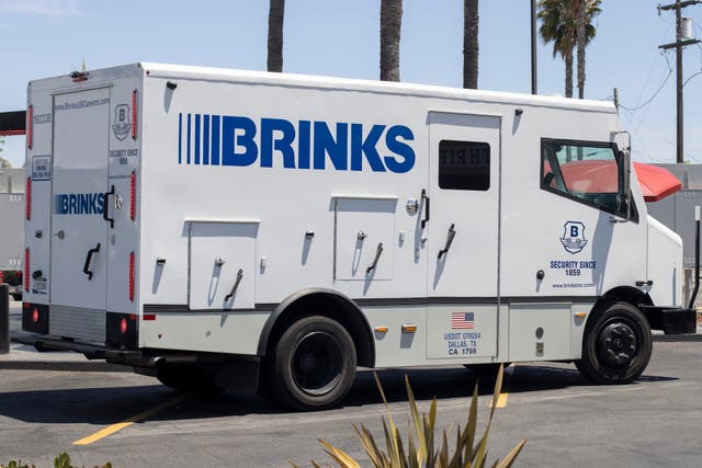 <p>A Brinks armored vehicle. A trio of men was arrested in Philadelphia after they allegedly stole $2 million from an armored Brinks vehicle in June 2025</p>