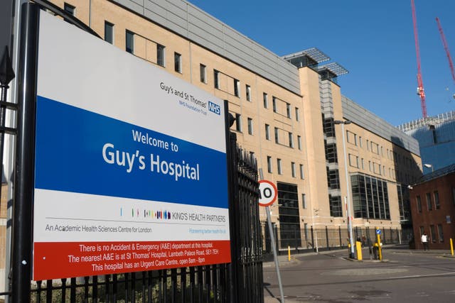 People were evacuated from the ground floor and basement of Guy’s Hospital in London (Alamy/PA)