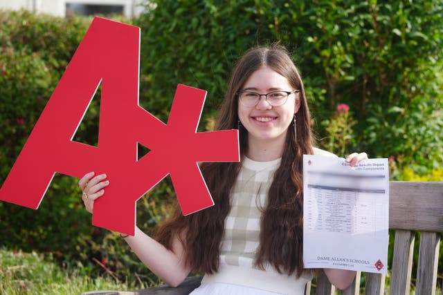 Gabrielle Morgan is celebrating her results (Owen Humphreys/PA)