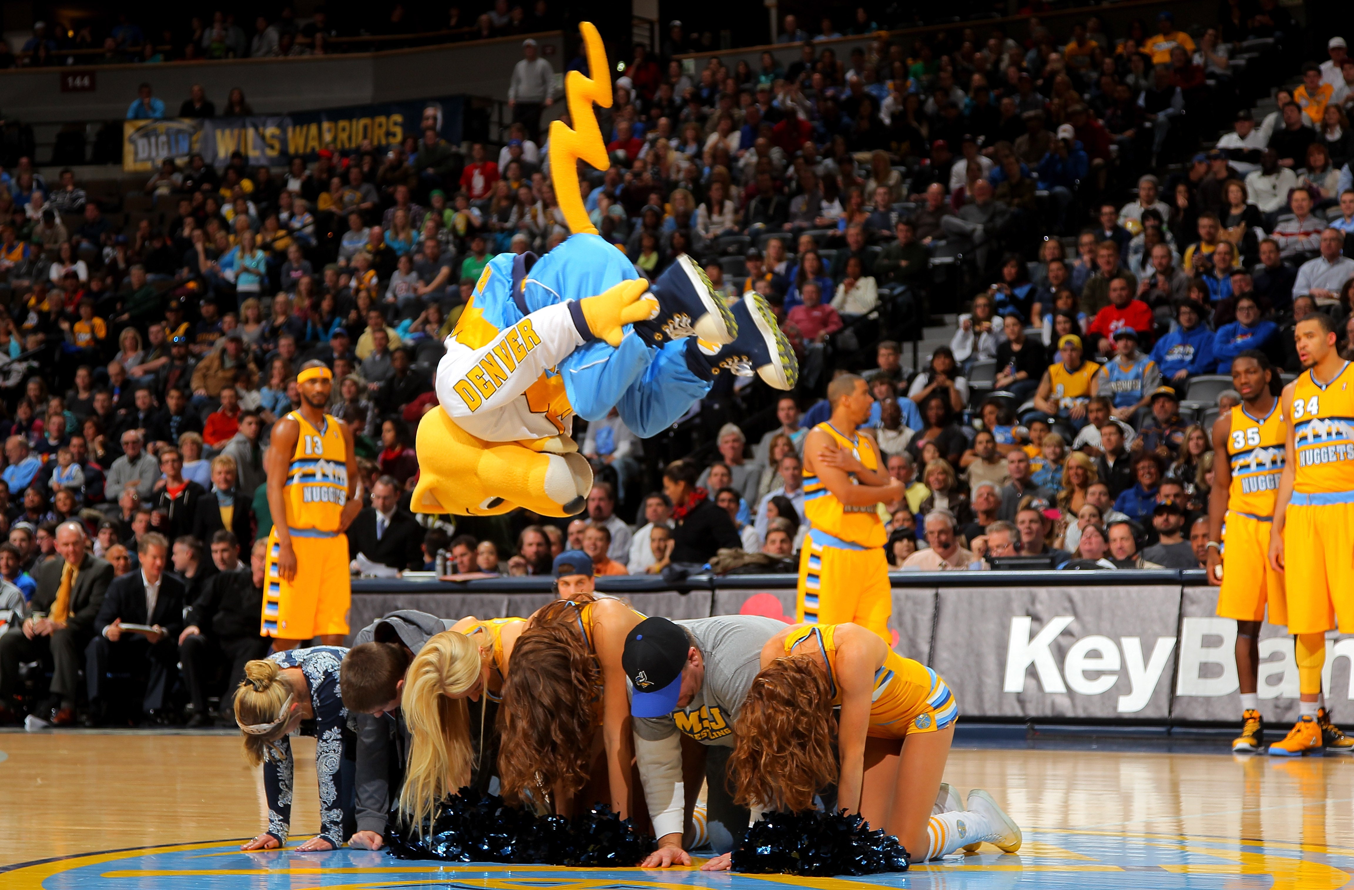 Drake Solomon, the man inside the Rocky costume, says he was wrongfully terminated from his role as the Denver Nuggets’ mascot following issues with his hip.