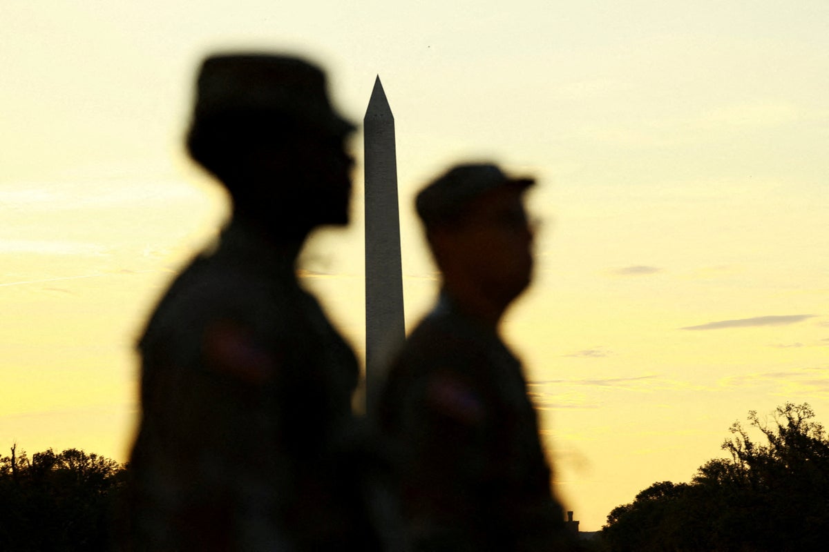 Tourists greeted by National Guard patrolling DC landmarks on Thursday morning Tourists greeted by National Guard patrolling DC landmarks on Thursday morning