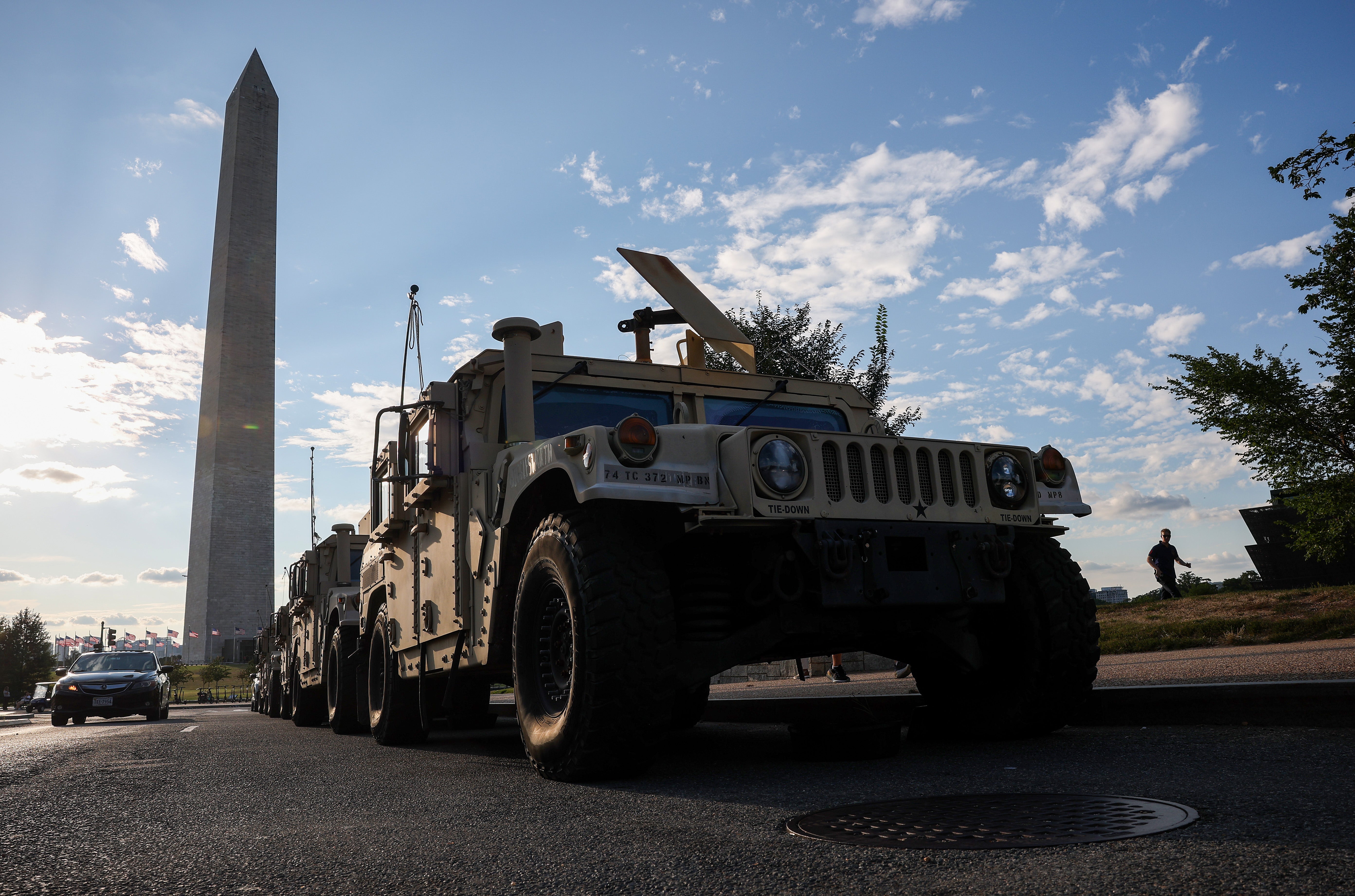 The roughly 800 troops Trump deployed started hitting D.C. streets Tuesday evening