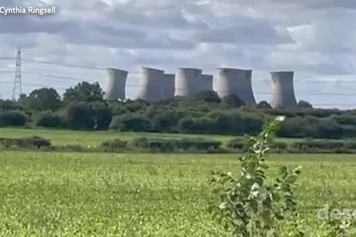 Watch: Record-breaking eight cooling towers demolished in series of explosions in Nottinghamshire