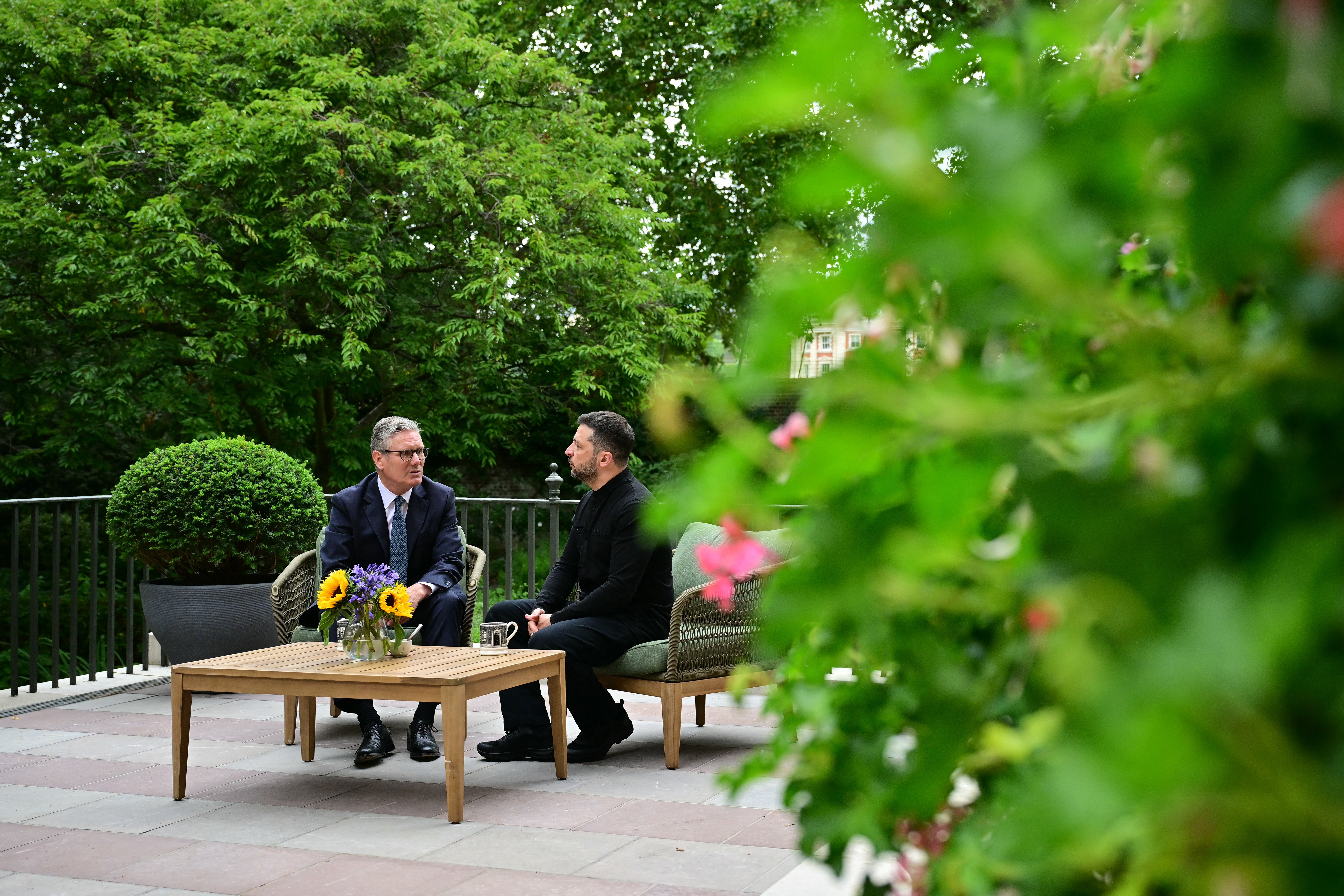 The pair are set to discuss Donald Trump’s upcoming meeting with Vladimir Putin