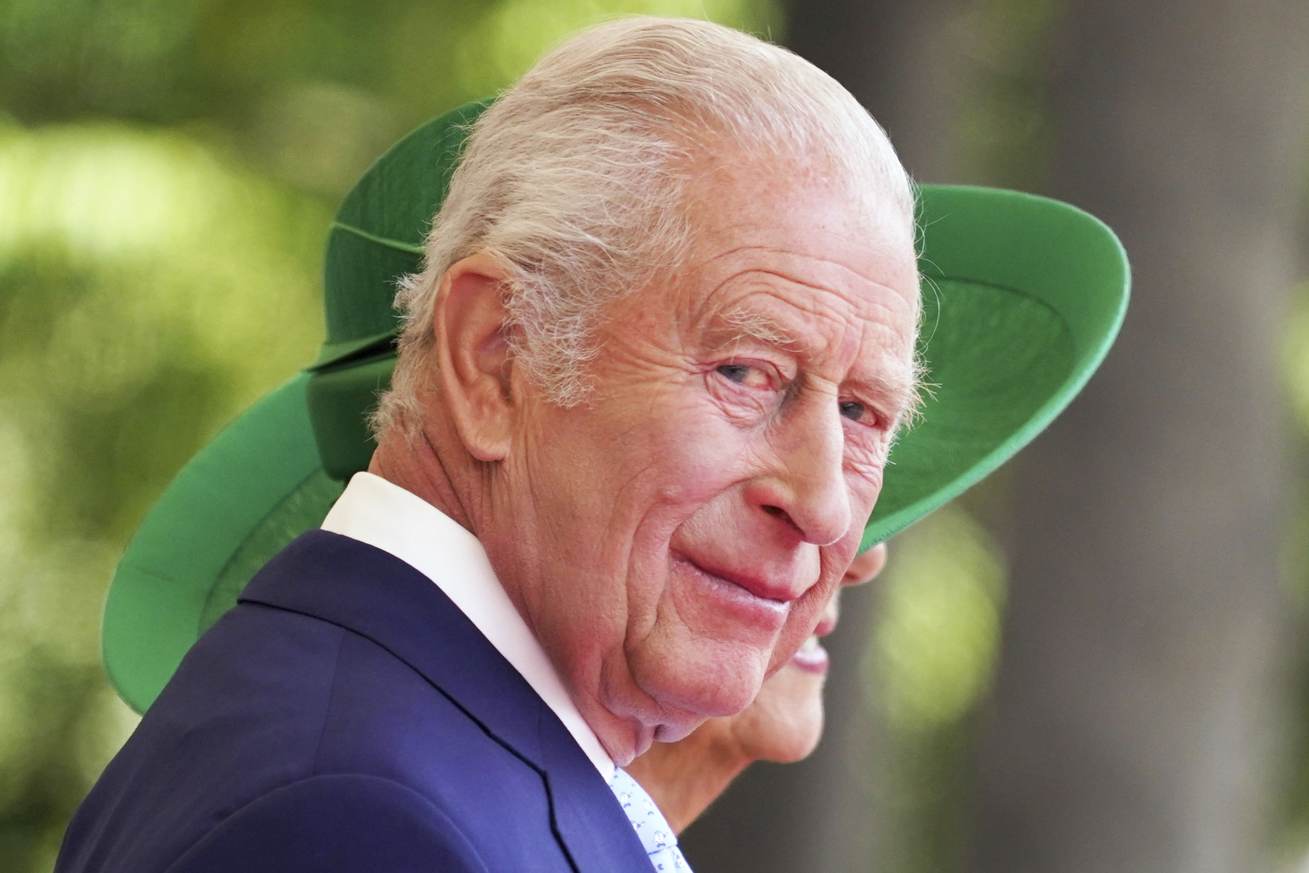 <p>The King said “the courage and camaraderie displayed in humanity’s darkest hour is a flame that shall blaze for eternity” (Alberto Pezzali/PA)</p>