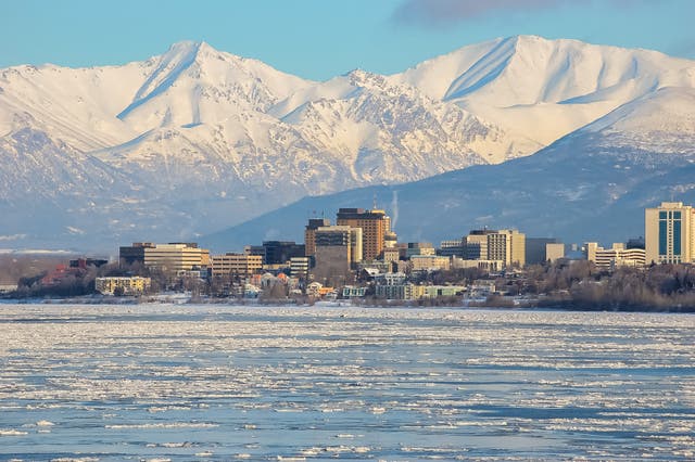 <p>Wild mountains meet modern buildings in Alaska’s largest city </p>