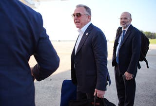 US special envoy Steve Witkoff boards Air Force One at Joint Base Andrews, Maryland