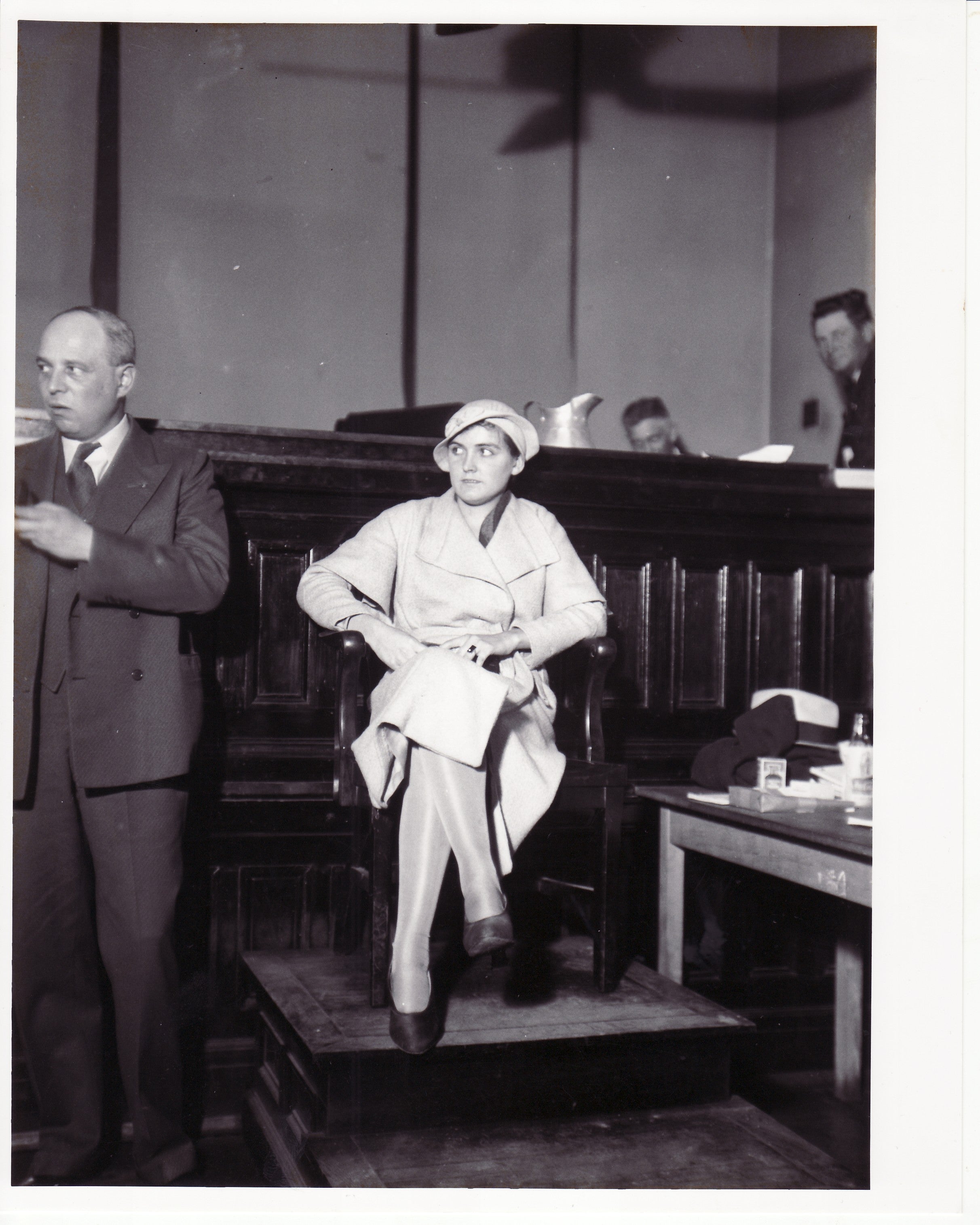 Samuel Liebowitz questioning Ruby Bates on the stand at the March 1933 trial of Haywood Patterson