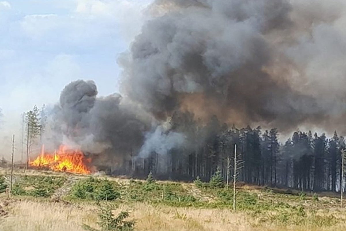 Firefighters still battling North York Moors blaze with houses 30 miles away affected