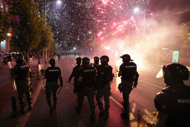 APTOPIX Serbia Protests