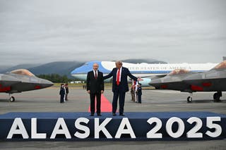 Donald Trump and Vladimir Putin ahead of their high-stakes Ukraine talks