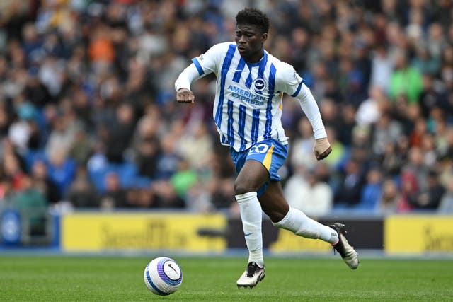 <p>Carlos Baleba is a Manchester United target</p>