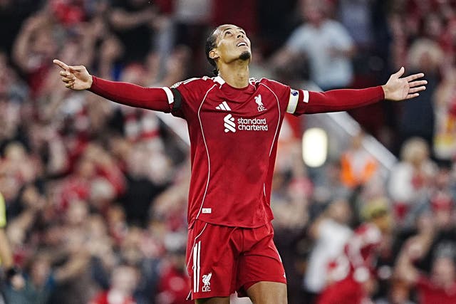 Virgil van Dijk says Liverpool are improving defensively (Peter Byrne/PA)