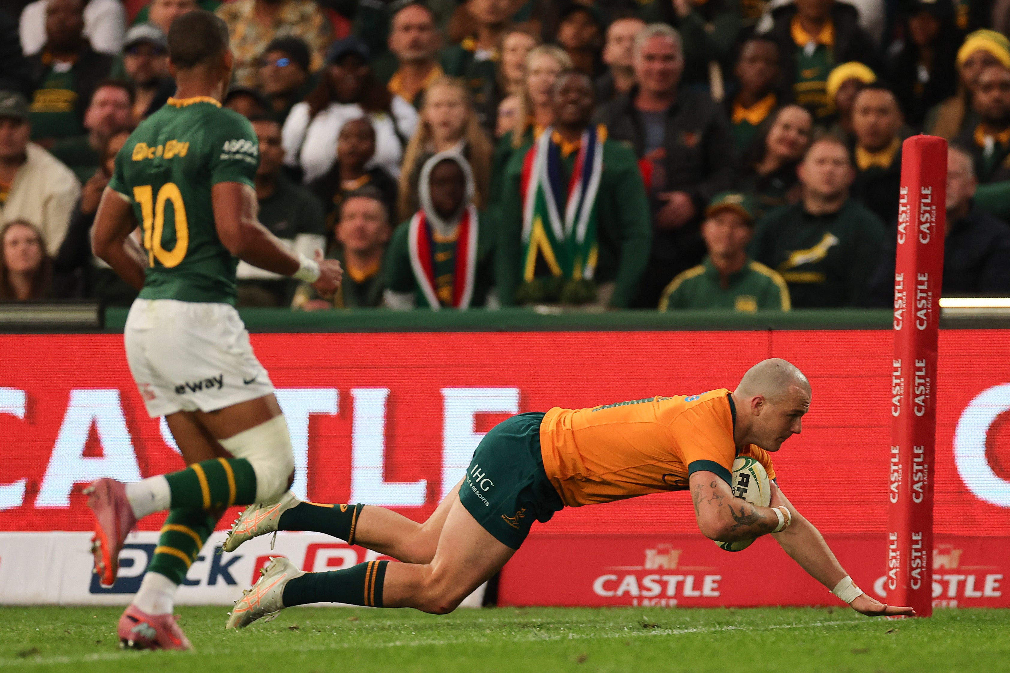 Australia wing Dylan Pietsch has been ruled out of the second meeting with South Africa