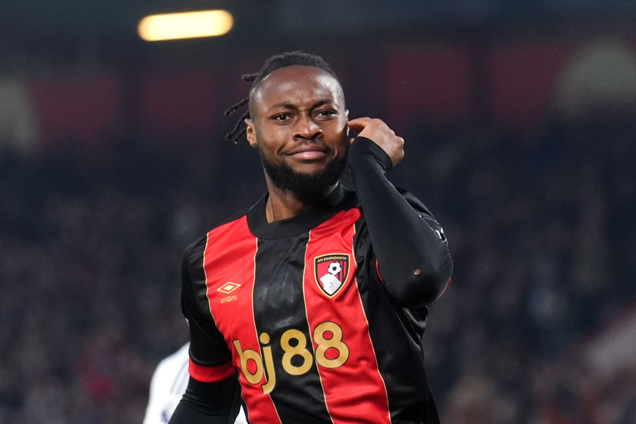 A man has been arrested after Bournemouth’s Antoine Semenyo reported racial abuse