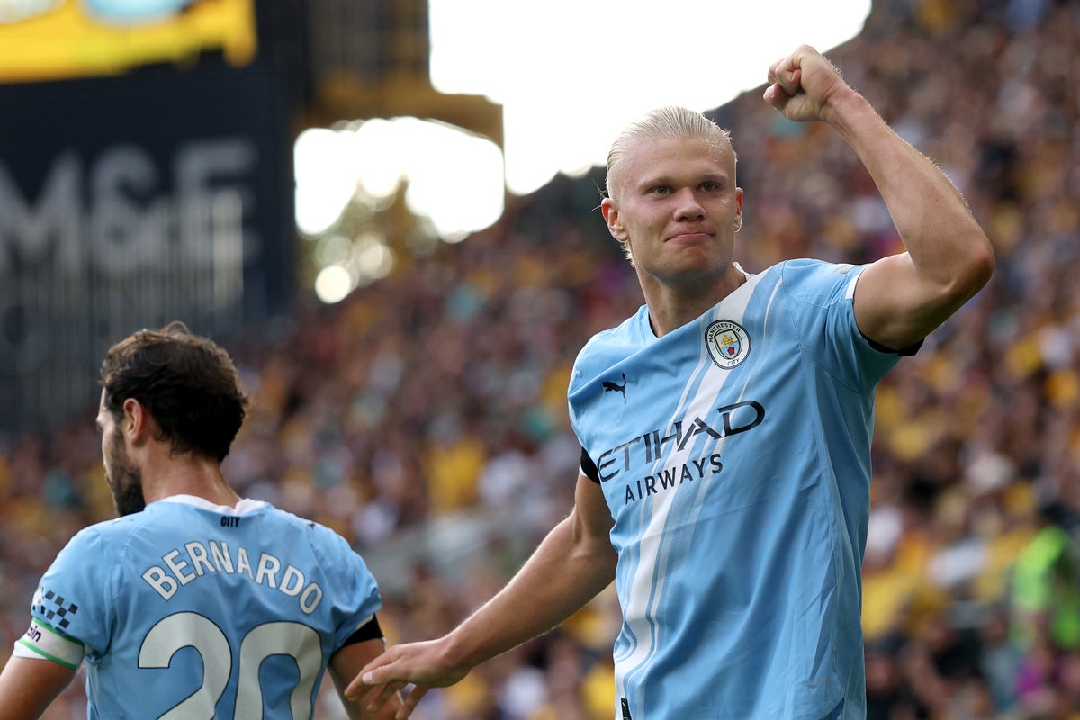Wolves vs Man City live: Haaland scores twice as visitors demolish hosts in Premier League opener